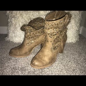 Sparkly Heeled Booties